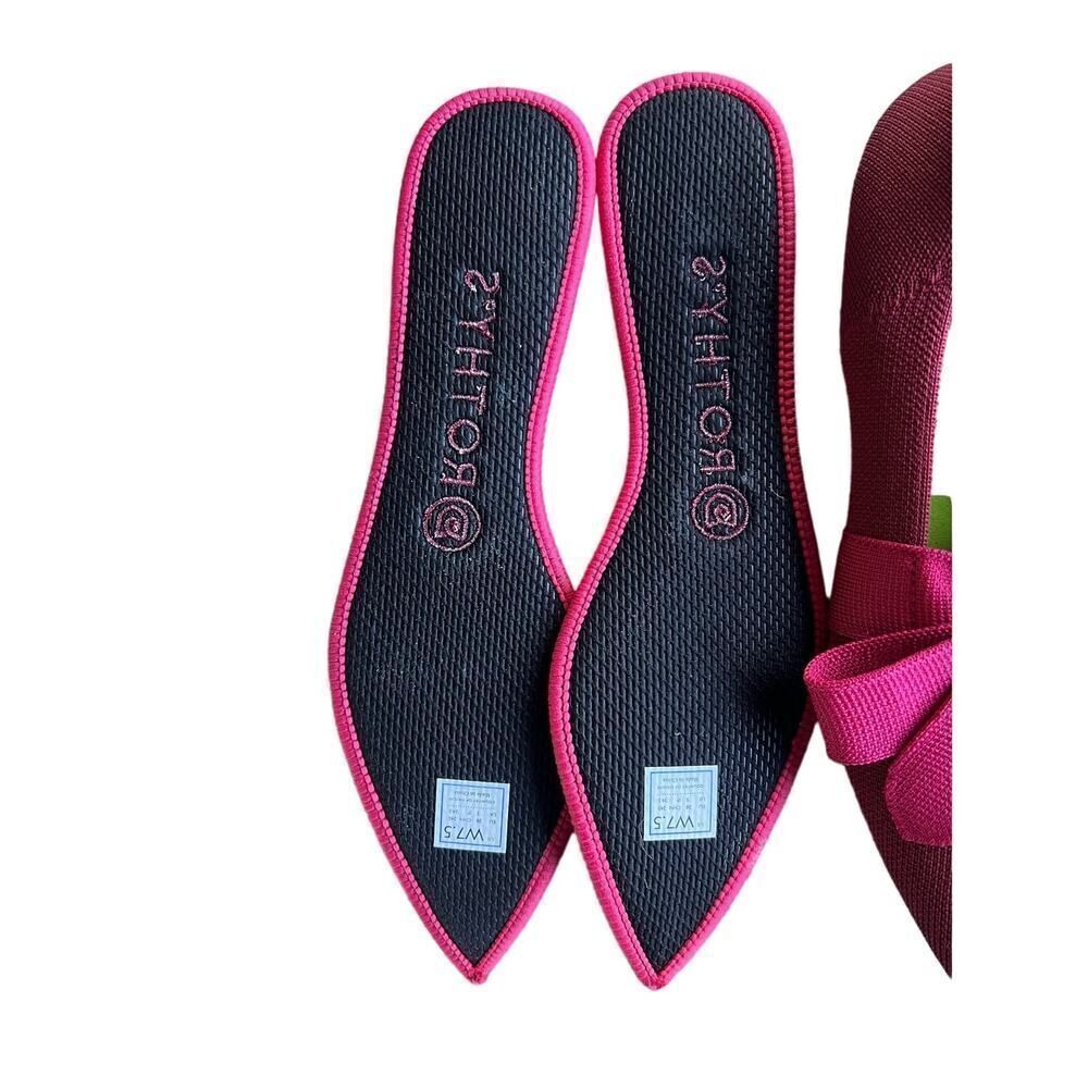 Rothy's Pink Pointed Bow Flats - Picture 11 of 13